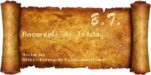 Besenyődi Tilda névjegykártya